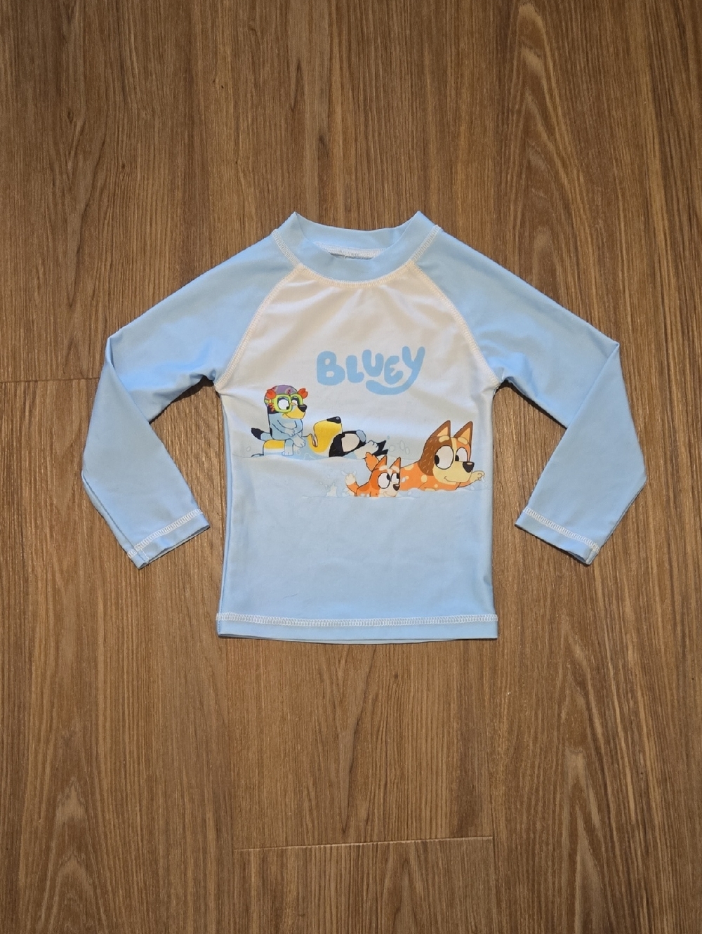 Bluey Light Blue Long-Sleeve Kids Rashguard